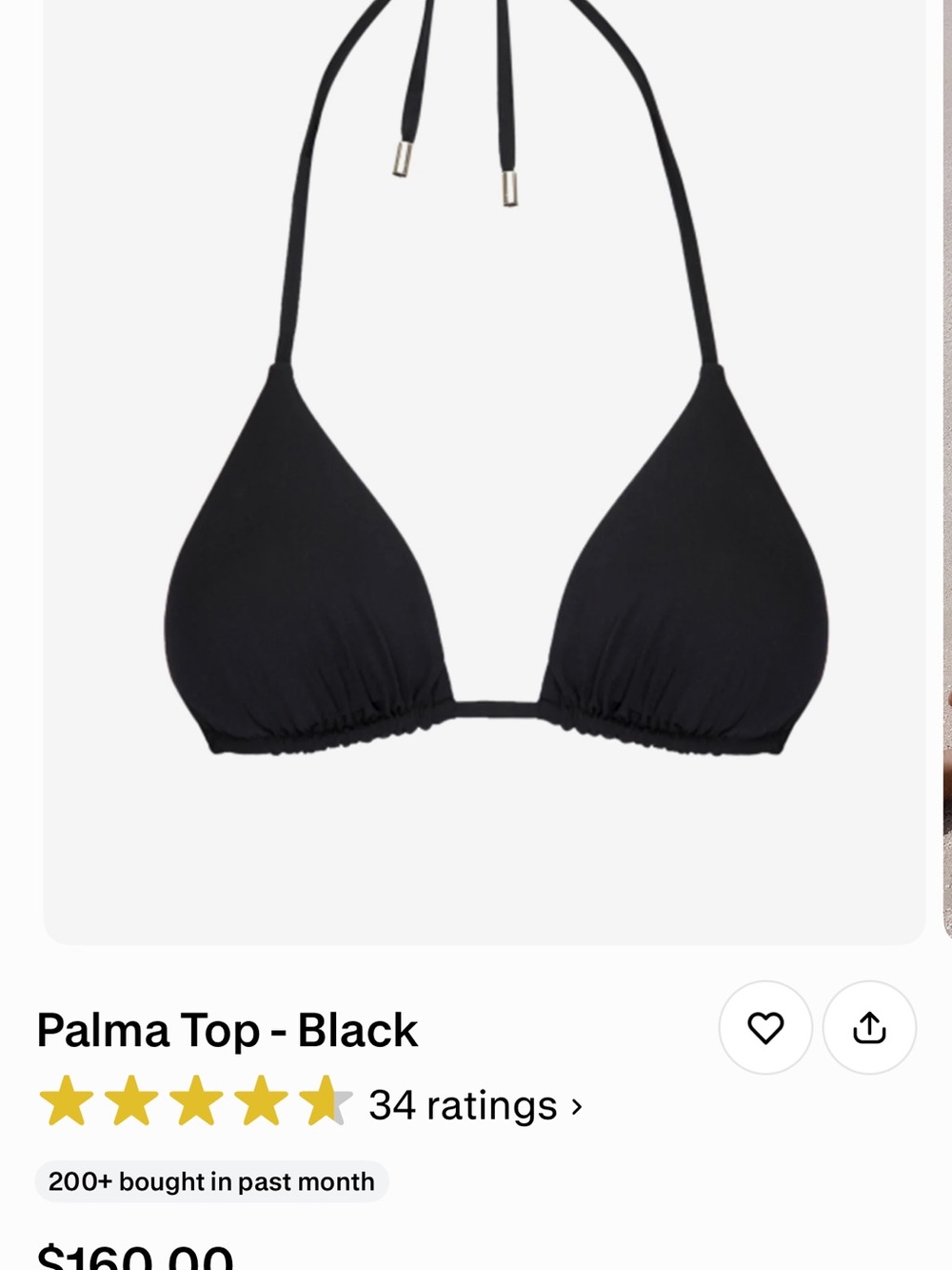 Monday Swimwear Palma Top - Black